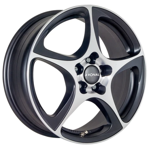 Ronal R53 W8 R18 PCD5x114.3 ET45 DIA82 matt black front diamond cut